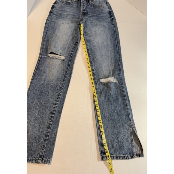 Good American Women's Good Boy Boyfriend High Rise  Jeans Distressed  Size 0/25 - Picture 8 of 16